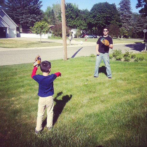 playing catch - Family Bonding