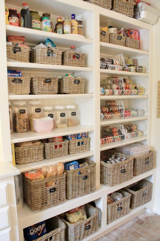 baskets 683x1024 - 10 Easy Ways to De-Clutter the Kitchen