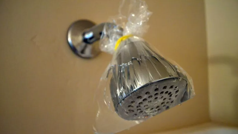 Vinegar Solution for Hard Water Shower Head