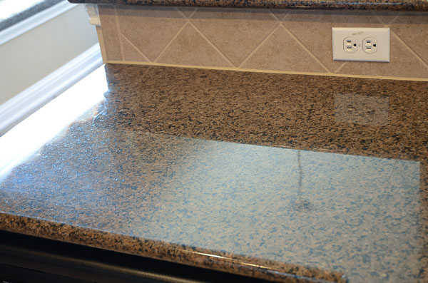 shiny clean countertop