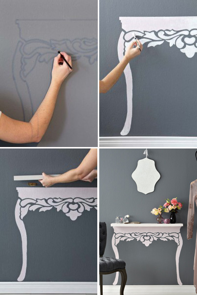 diy antique table stencil - Affordable DIY Crafts Cheaper Than Remodeling Your Kitchen