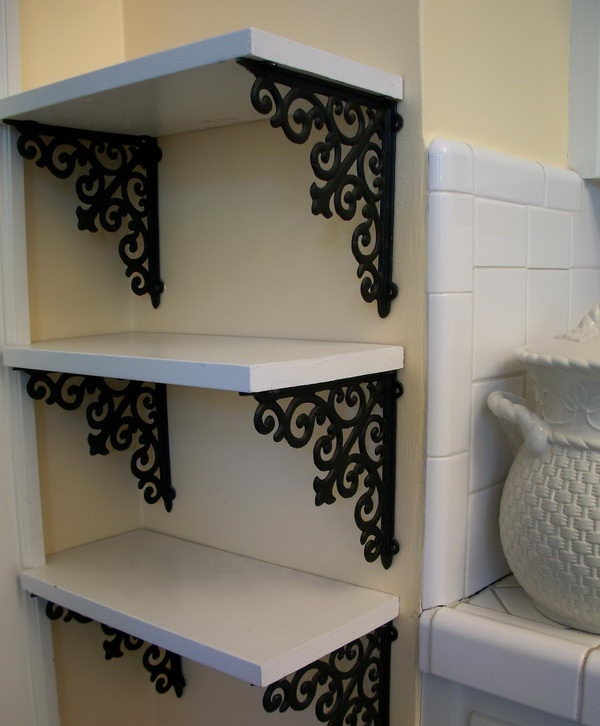 diy custom corner shelves - Affordable DIY Crafts Cheaper Than Remodeling Your Kitchen