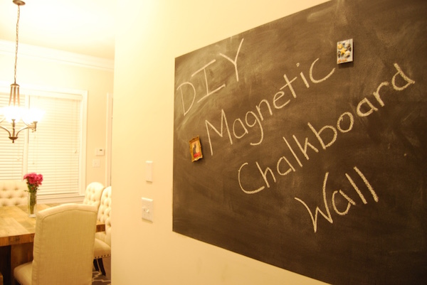 diy magnetic chalkboard wall - Affordable DIY Crafts Cheaper Than Remodeling Your Kitchen