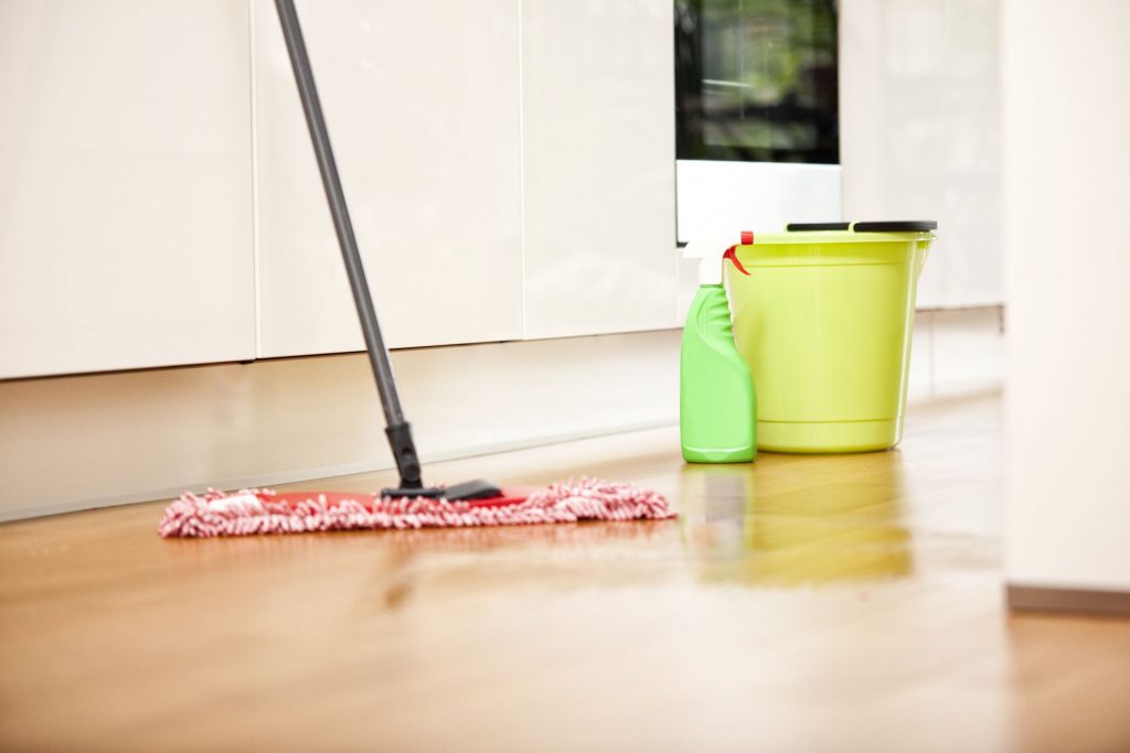 A mop in action. 1024x683 - Five What-Not-to-Do’s When Cleaning