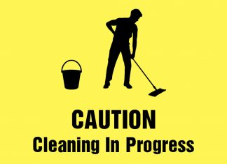 Five What-Not-to-Do’s When Cleaning caution-sign-cleaning-in-progress