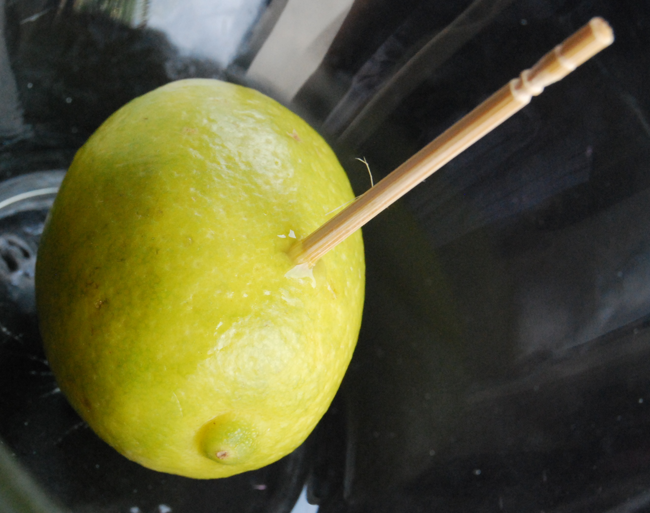 Toothpick in a lime. - More Clever Kitchen Solutions and Life Hacks
