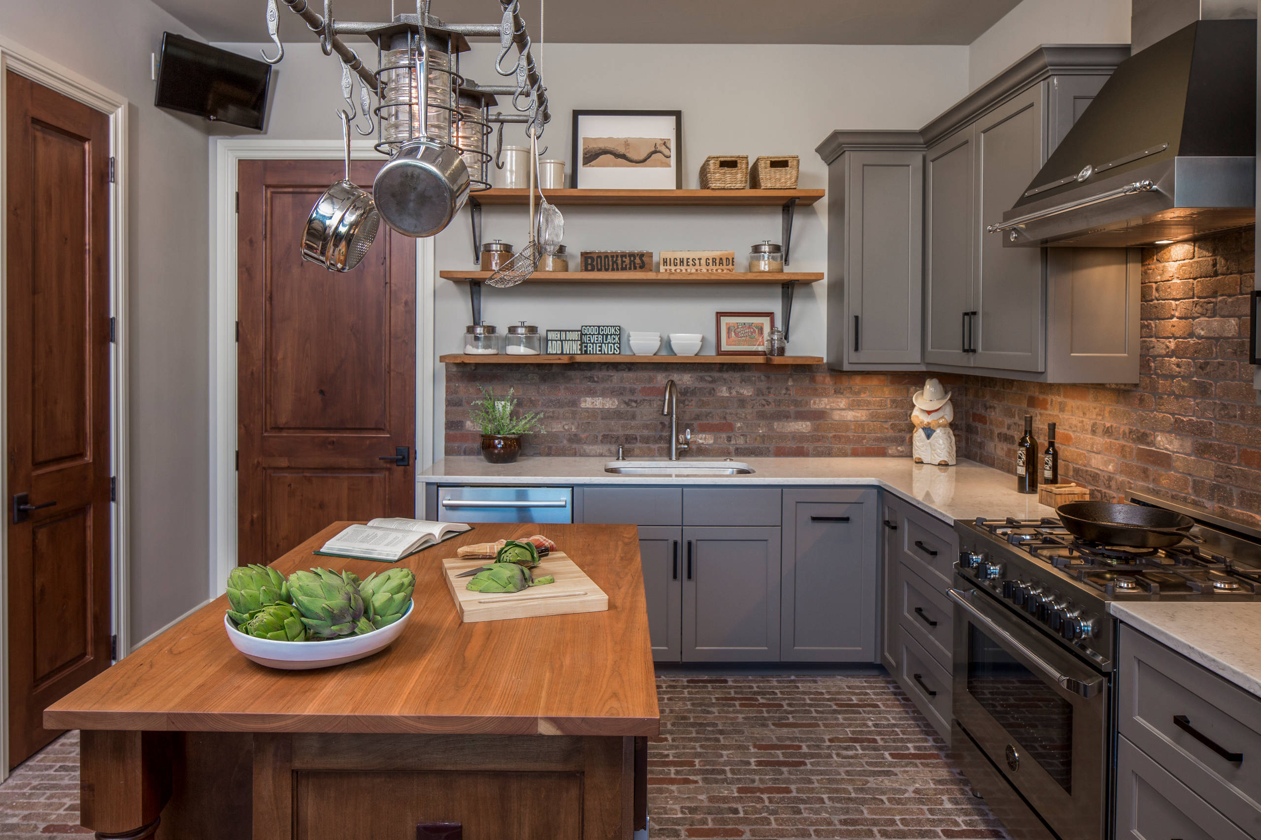 kitchen with open shelving and wall cabinets - 9 Reasons Why You Should Choose Wall Cabinets Over Open Shelving