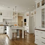 White shaker wall cabinets are better than open shelving